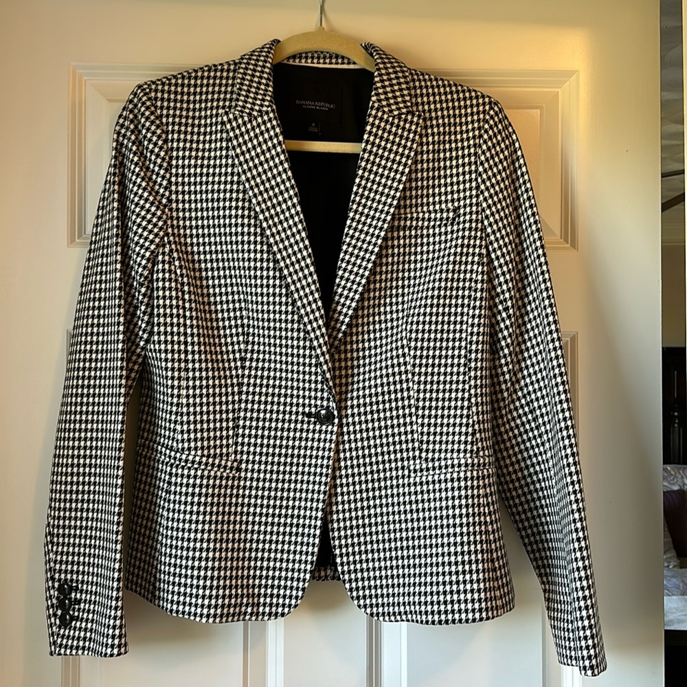 NWOT Banana Republic houndstooth classic Blazer